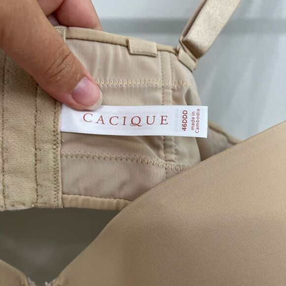 Cacique Lightly Lined Multi-Way Strapless Bra Nude 46DDD - Picture 7 of 11